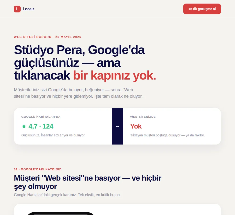 Localz — Group 2: Landing Page preview