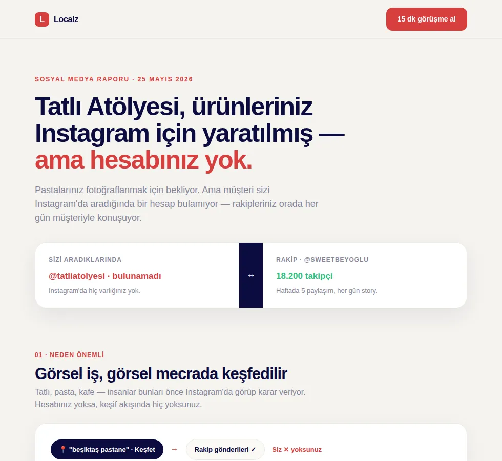 Localz — Group 5: Landing Page preview