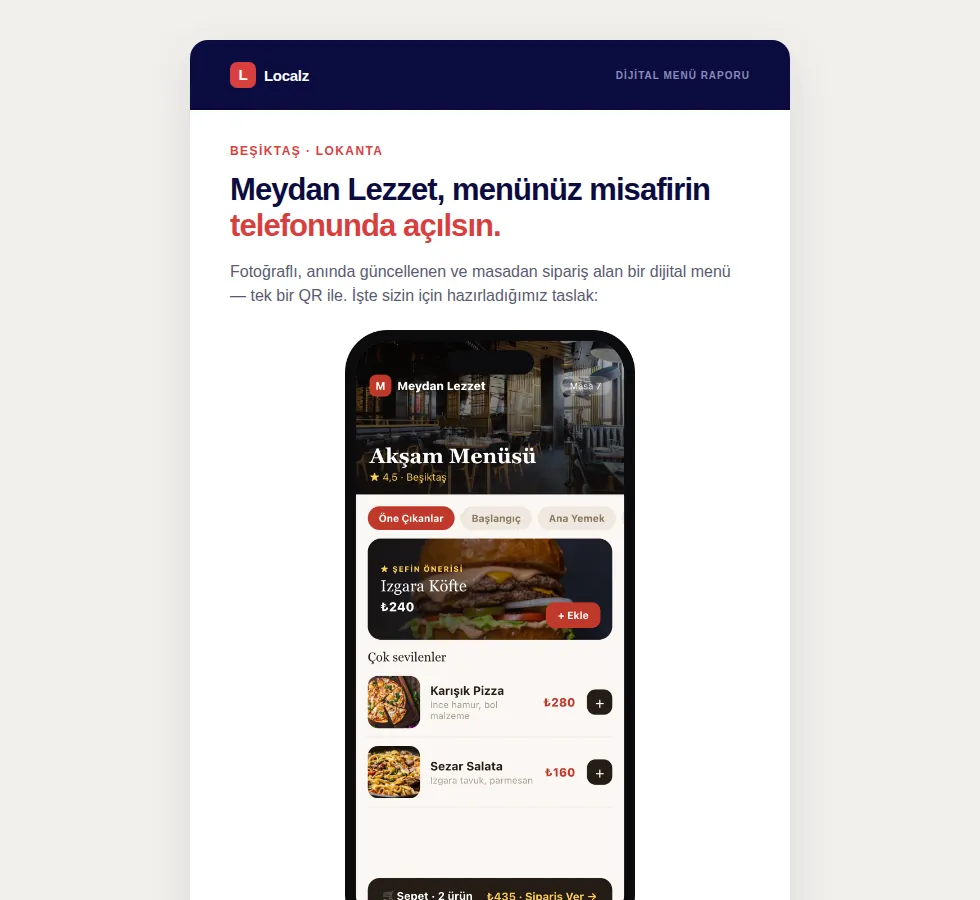 Localz — Group 6: Email preview